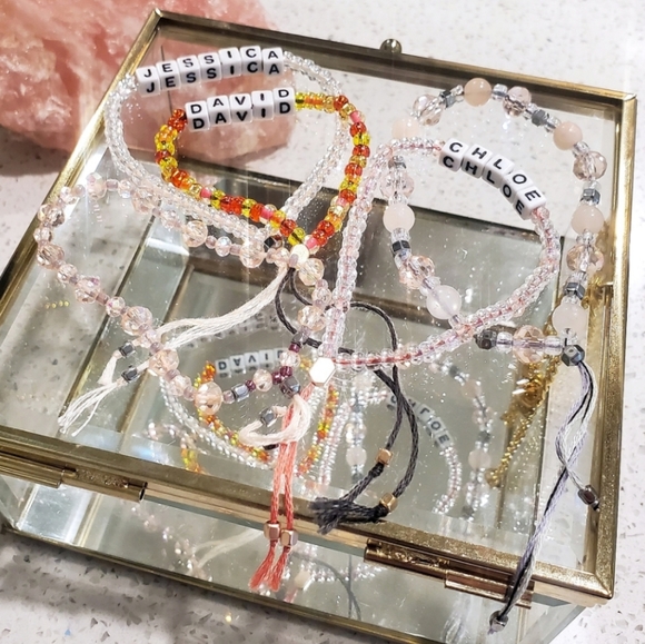 Dark Purple "Name It" Custom Pull-String Bracelet - Picture 4 of 12